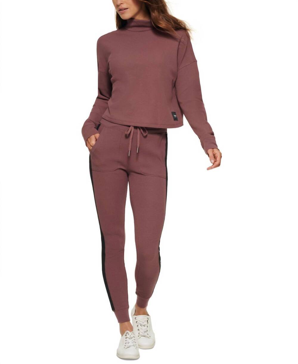NEW CALVIN KLEIN performance logo-tape thermal high-waisted leggings in java